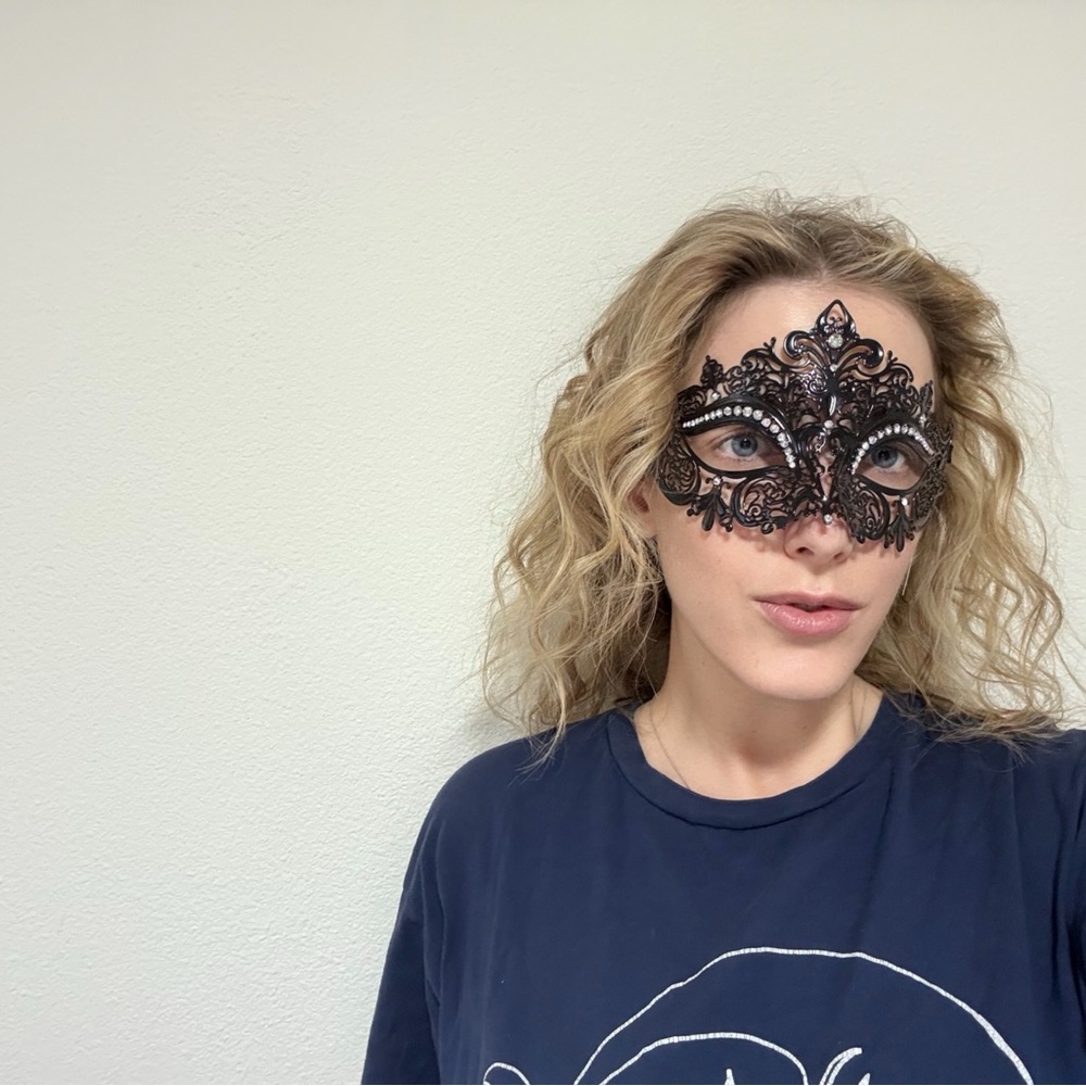 Elegant Black Lace Face Mask